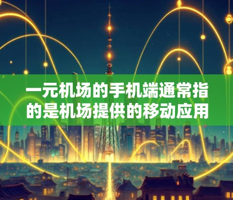 一元机场的手机端通常指的是机场提供的移动应用，用于手机上的导航、购票、买票、查询航班等服务。以下是一元机场手机端的基本信息和使用方法