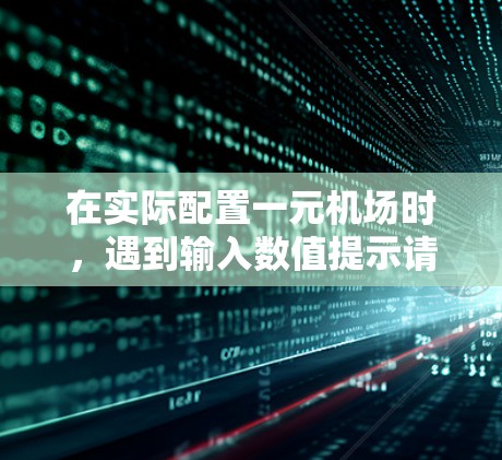 在实际配置一元机场时，遇到输入数值提示请确认输入的数值准确无误时，可以通过以下步骤解决问题