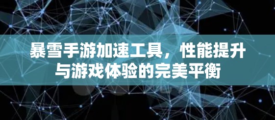 暴雪手游加速工具,性能提升与游戏体验的完美平衡 暴雪手游加速工具,性能提升与游戏体验的完美平衡