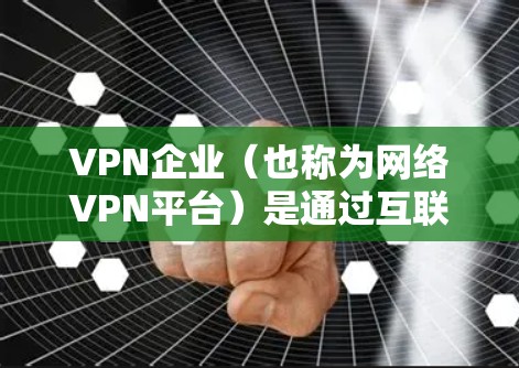 VPN企业（也称为网络VPN平台）是通过互联网为用户提供VPN服务的公司或组织。这些平台提供多种VPN服务，包括流媒体、视频会议、即时通讯等。以下是一些常见的VPN企业及其主要特点